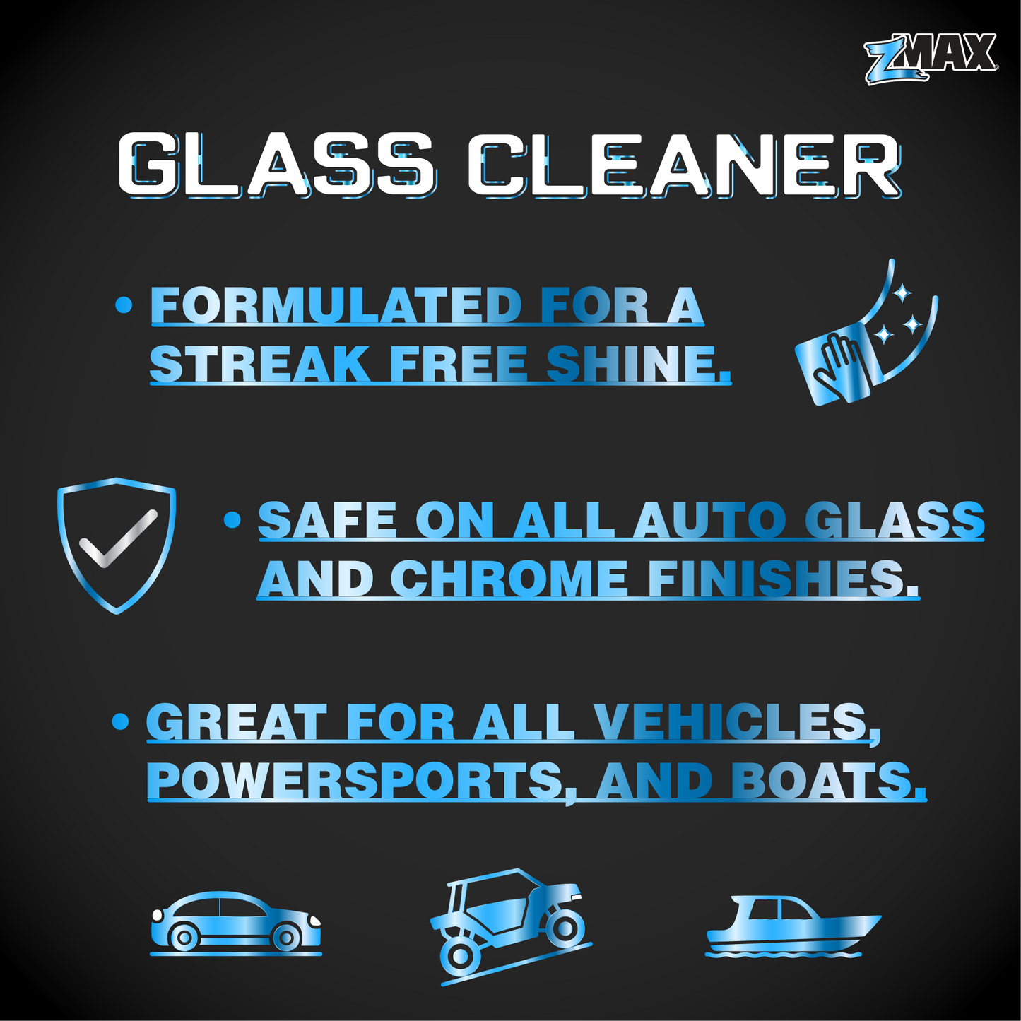 zMAX Glass Cleaner (24oz) - Case of 12