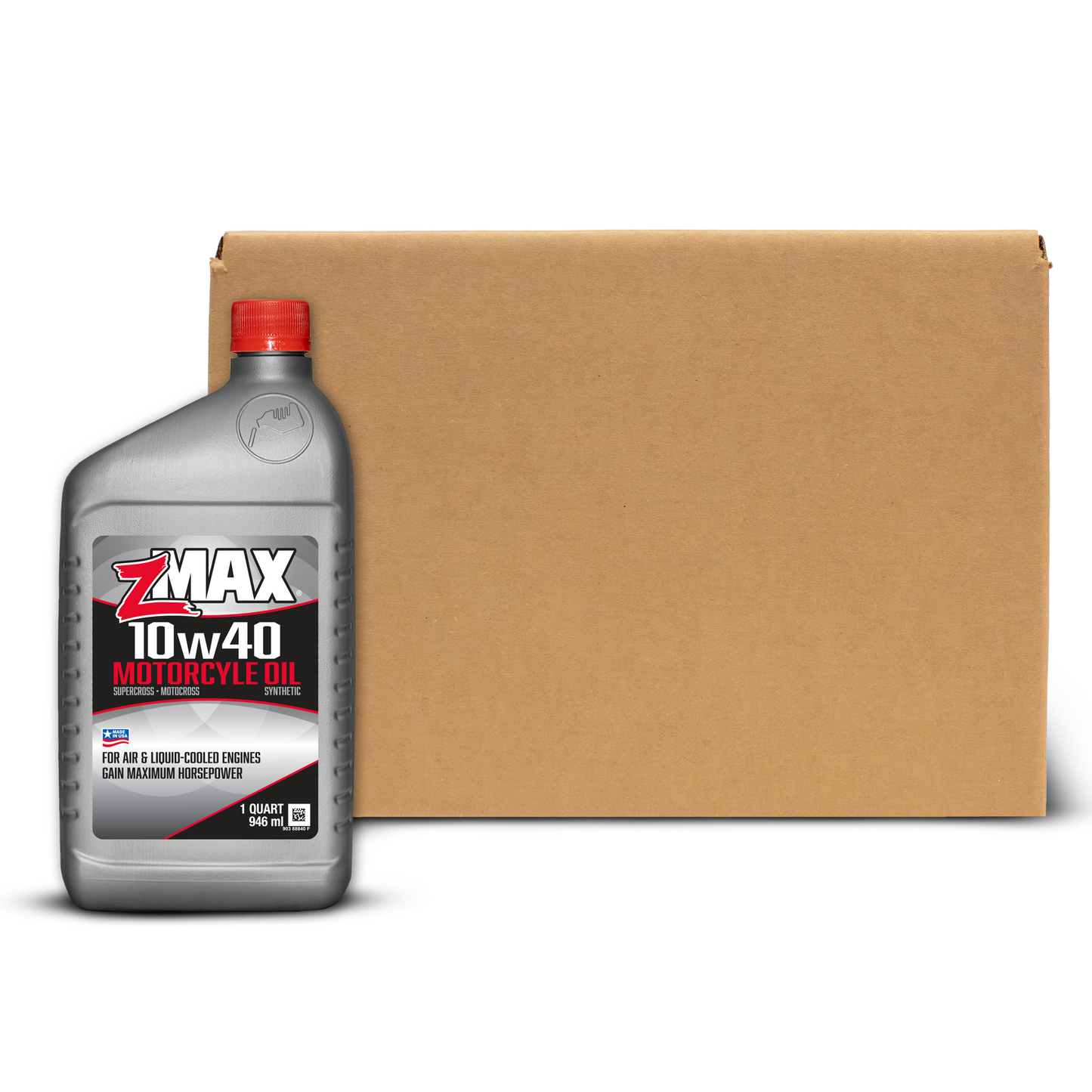 zMAX Motorcycle Oil 10w40 (32oz) - Case of 12