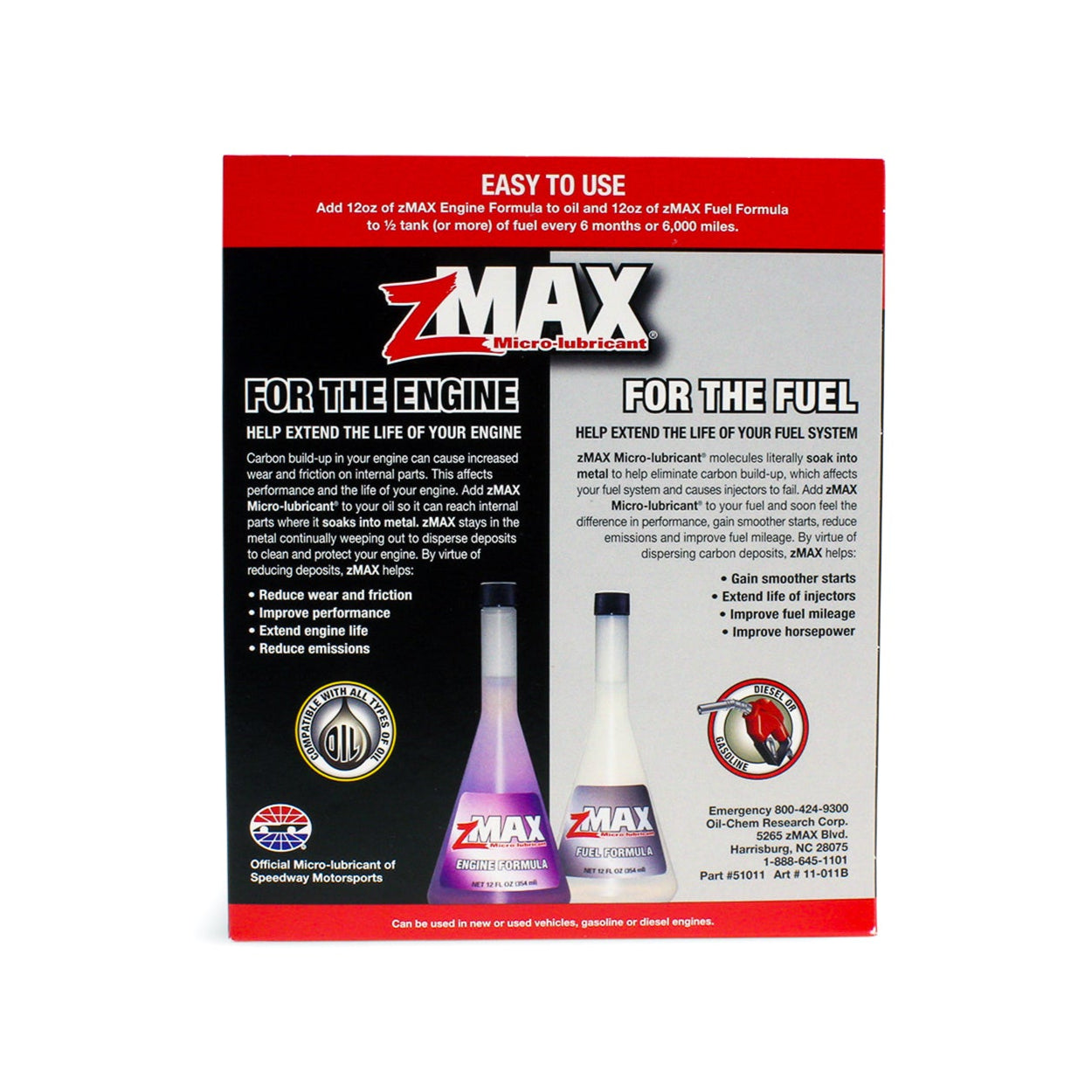 zMAX Engine and Fuel Formulas